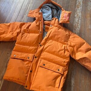 Stan Ray Orange Puffer Jacket with Hood